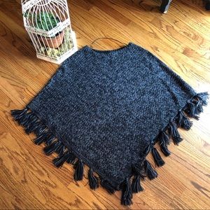 Style & Co. Black/Grey Poncho